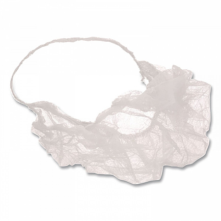 BRD Series Polypropylene Beard Nets, One Size Fits Most, White, 100/Pack, 10 Packs/Carton (BRD1000)