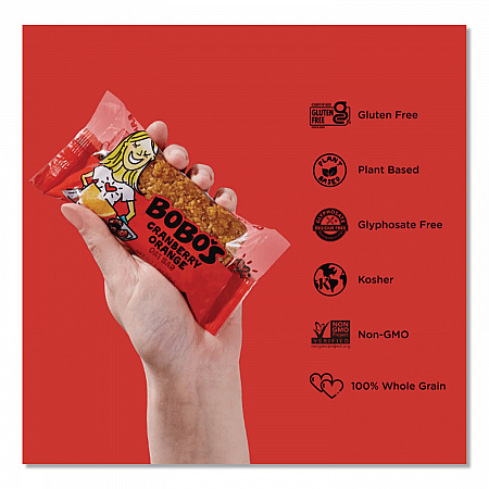 Oatmeal Bars, Cranberry Orange, 3 oz Individually Wrapped, 12/Box (00049)