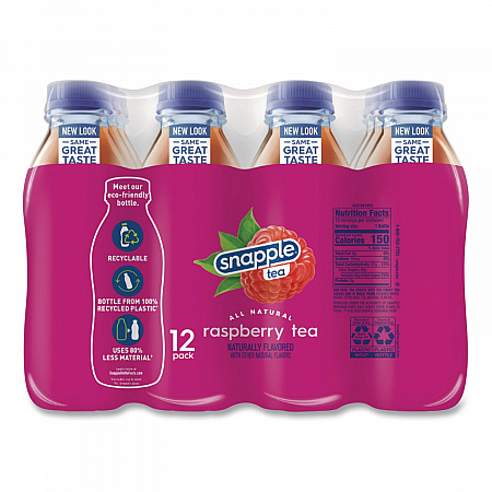 Flavored Tea, Raspberry, 16 oz Bottle, 24/Carton (CAD00775)