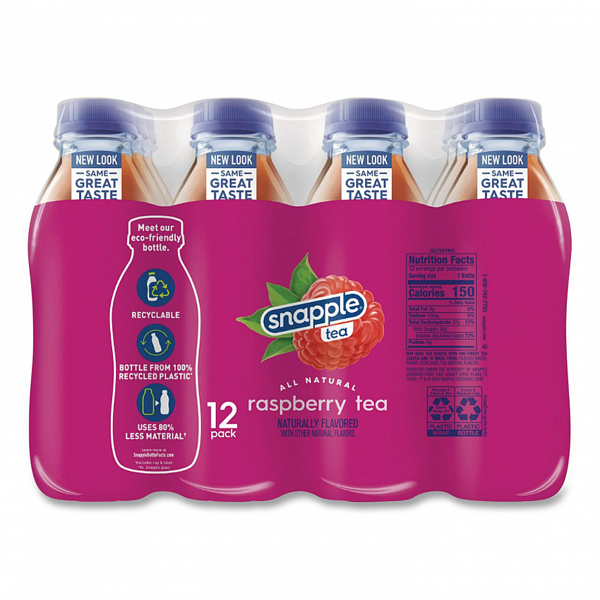 Flavored Tea, Raspberry, 16 oz Bottle, 24/Carton (CAD00775)