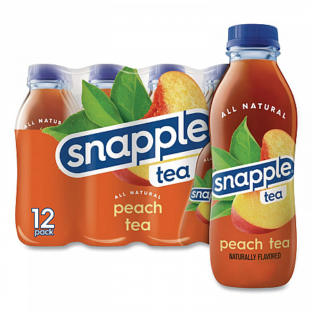 Flavored Tea, Peach, 16 oz Bottle, 24/Carton (CAD00783)