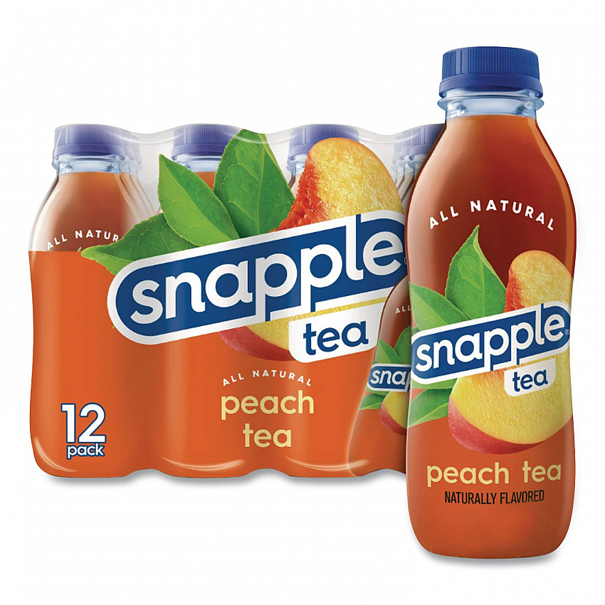 Flavored Tea, Peach, 16 oz Bottle, 24/Carton (CAD00783)