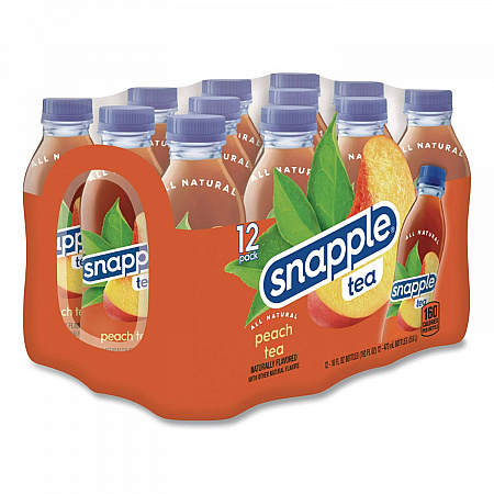 Flavored Tea, Peach, 16 oz Bottle, 24/Carton (CAD00783)