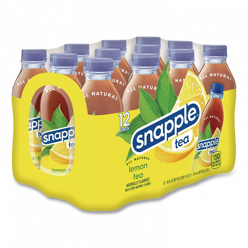 Flavored Tea, Lemon, 16 oz Bottle, 24/Carton (CAD00786)