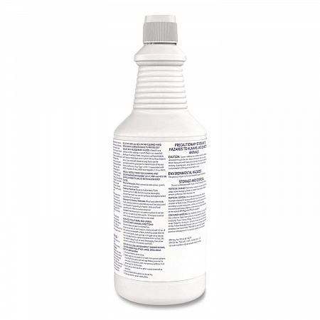 Crew Restroom Floor and Surface Non-Acid Disinfectant Cleaner Empty Spray Bottle, 32 oz, Clear (D03905)