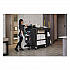 Full Size Housekeeping Cart with Accessory Bundle, Resin, 3 Shelves, 2 Bins, 24.4 x 62.4 x 49, Black (2202527)