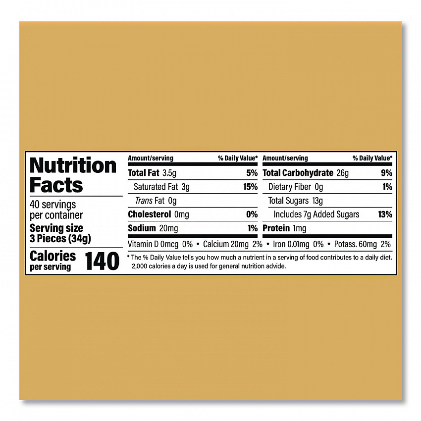 Caramel Creams Candy, 40 oz Resealable Bag (40821)