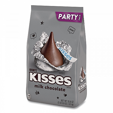 KISSES Milk Chocolate Candy, Party Pack, 35.8 oz Bag (HEC13480)