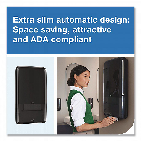 PeakServe Automatic Continuous Paper Hand Towel Dispenser, 14.47 x 4.04 x 25.15, Black (552548)