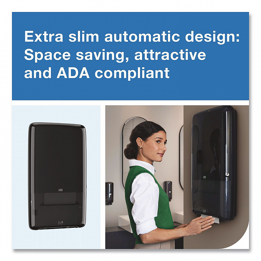 PeakServe Automatic Continuous Paper Hand Towel Dispenser, 14.47 x 4.04 x 25.15, Black (552548)