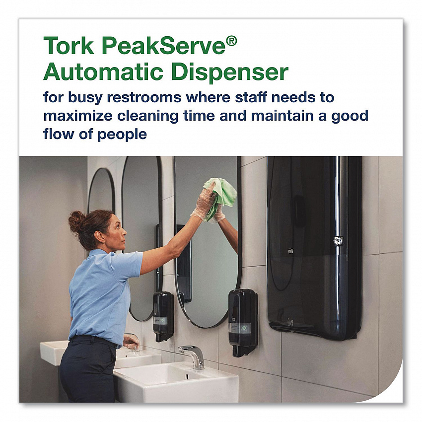 PeakServe Automatic Continuous Paper Hand Towel Dispenser, 14.47 x 4.04 x 25.15, Black (552548)
