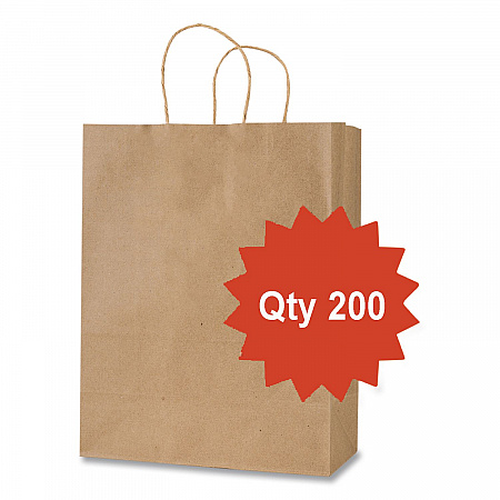 Get Reddi Paper Bags, Mega Size, 70# Basis Weight, Twisted Rope Handles, 18 x 7 x 18.75, Brown, 200/Carton (KRFTW18719)