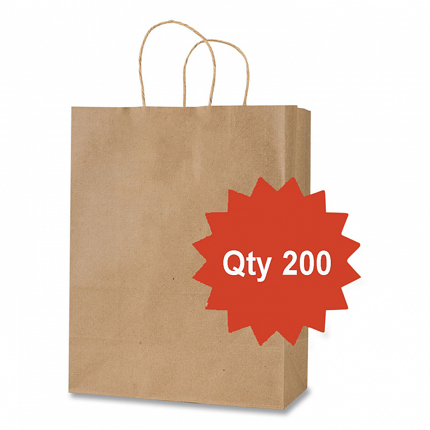 Get Reddi Paper Bags, Mega Size, 70# Basis Weight, Twisted Rope Handles, 18 x 7 x 18.75, Brown, 200/Carton (KRFTW18719)