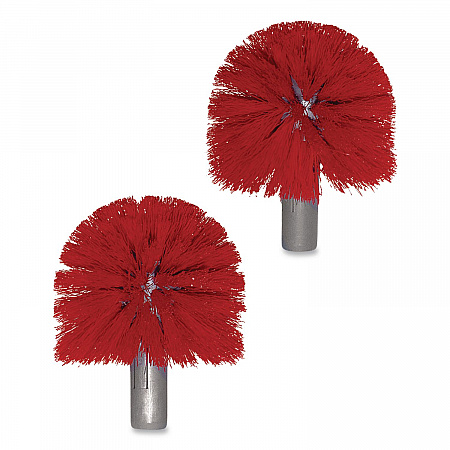 Ergo Toilet Bowl Brush with Nylon Bristle Head, Handle and 2 Heads (BBCOR)