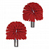 Ergo Toilet Bowl Brush with Nylon Bristle Head, Handle and 2 Heads (BBCOR)