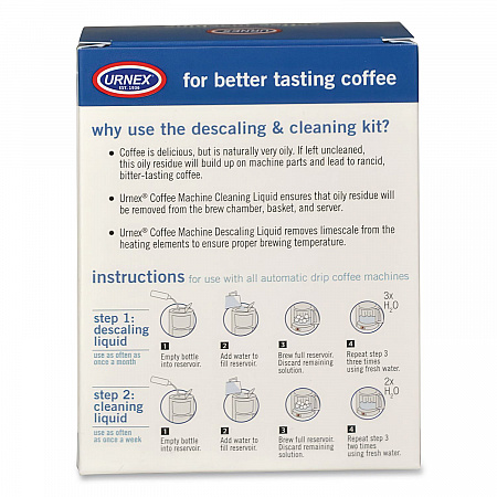 Coffee Machine Descaling and Cleaning Kit, 4 oz Descaler and 4 oz Cleaner (70560)