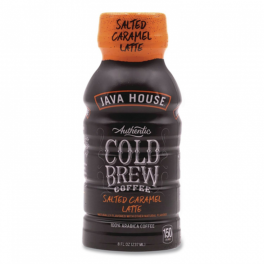 Cold Brew Coffee, Salted Caramel Latte, 8 oz Bottle, 12/Carton (HFP01804)