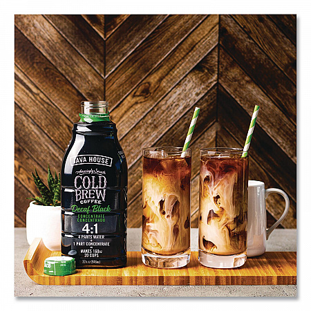 Cold Brew Coffee Concentrate, Decaf Black, 32 oz Bottle (HFP01809)
