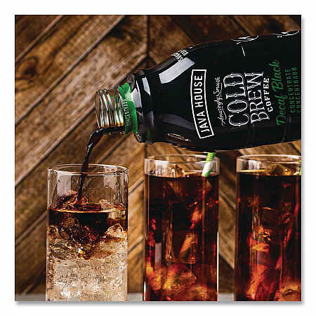 Cold Brew Coffee Concentrate, Decaf Black, 32 oz Bottle (HFP01809)