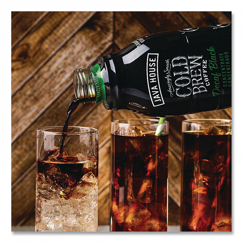 Cold Brew Coffee Concentrate, Decaf Black, 32 oz Bottle (HFP01809)