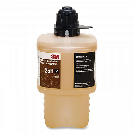 Twist 'N Fill HB Quat Disinfectant Cleaner Concentrate 25H, 2 L Twist 'N Fill Bottle, 6/Carton (25H)