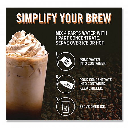 Cold Brew Coffee Concentrate, Decaf Black, 32 oz Bottle (HFP01809)