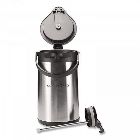 Stainless Steel Airpot, 192 oz, Silver/Black (CPAP35)