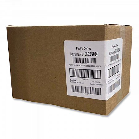 Major Dickason's Blend Coffee Pods, Dark Roast, 16/Box, 6 Boxes/Carton (PCE02781)
