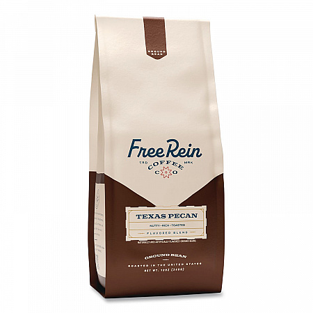 Free Rein Ground Coffee, Texas Pecan, 12 oz Bag (FRE36366)