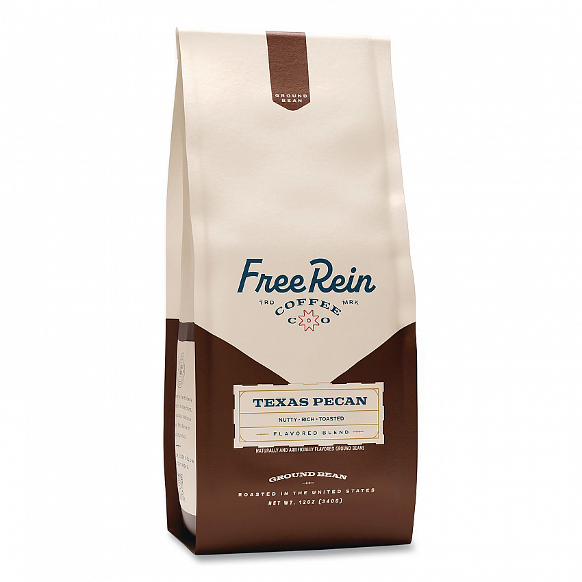 Free Rein Ground Coffee, Texas Pecan, 12 oz Bag (FRE36366)