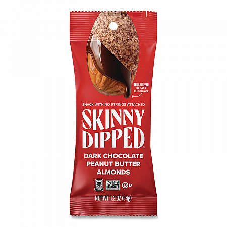 Dark Chocolate Peanut Butter Almonds, 1.2 oz Pouch, 10/Box (EDT08380)