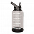 Tritan Motivational Plastic Water Bottle, 64 oz, Stormy Black (54145)