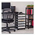 Six-Drawer Durable Storage Cart, Plastic, 15 lb Capacity, 12.13 x 14.38 x 26.38, Clear/Black (270013116862)