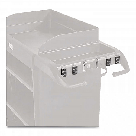 QuickClips, for Rubbermaid Commercial FG618900BLA/2202581, Resin, Black, 6/Carton (2202589)