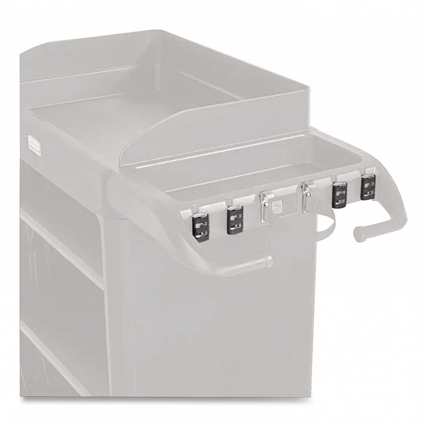 QuickClips, for Rubbermaid Commercial FG618900BLA/2202581, Resin, Black, 6/Carton (2202589)