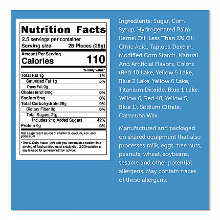 Freeze Dried Candy, Rainbow Rocks, Assorted Fruit, 1.87 lb Bag, 12/Carton (00645)