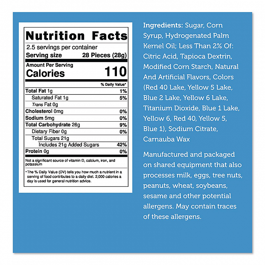 Freeze Dried Candy, Rainbow Rocks, Assorted Fruit, 1.87 lb Bag, 12/Carton (00645)