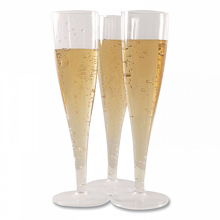 Plastic Champagne Glasses, 5 oz, Clear, 10/Pack (0244Z)