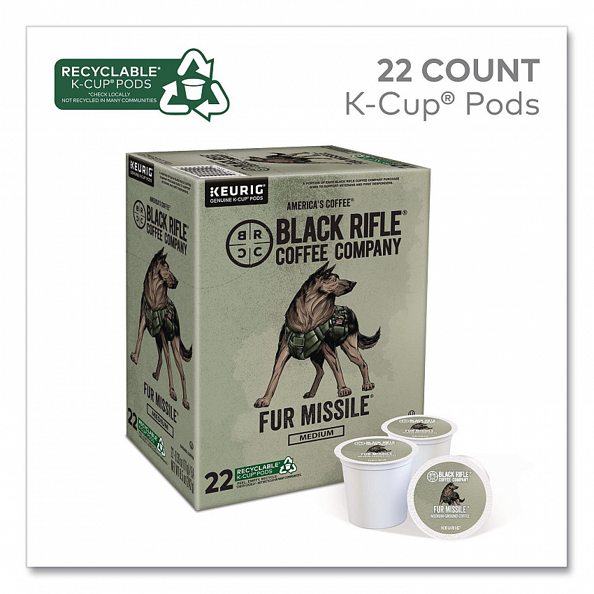 Fur Missile Coffee K-Cups, 22/Box (5510)