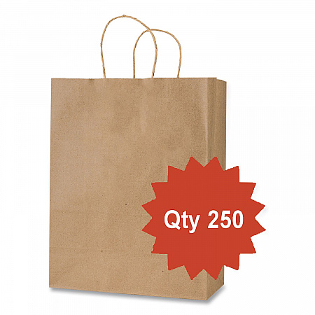 Get Reddi Paper Bags, Pixie Size, 60# Basis Weight, Twisted Rope Handles, 10