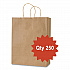 Get Reddi Paper Bags, Pulse Size, 60# Basis Weight, Twisted Rope Handles, 8 x 4.5 x 10.25, Brown, 250/Carton (KRFTW8410)