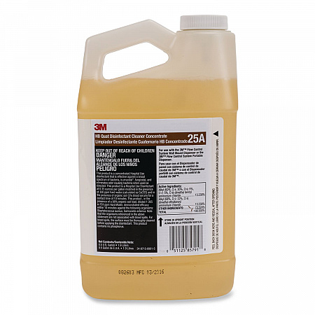HB Quat Disinfectant Cleaner Concentrate 25A, 0.5 gal Bottle, 4/Carton (25ACT)