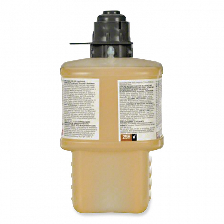 Twist 'N Fill HB Quat Disinfectant Cleaner Concentrate 25H, 2 L Twist 'N Fill Bottle, 6/Carton (25H)