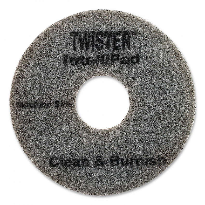 Twister Floor Pad, 8.86" Diameter, Gray, 2/Pack (DD1231448)