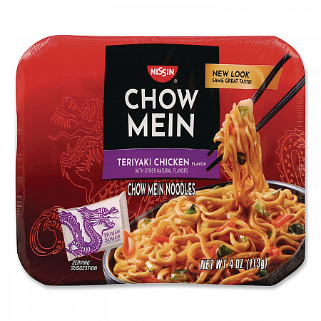 Chow Mein Teriyaki Chicken Noodles, 4 oz, 8/Carton (NIS08729)
