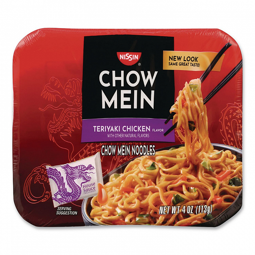 Chow Mein Teriyaki Chicken Noodles, 4 oz, 8/Carton (NIS08729)