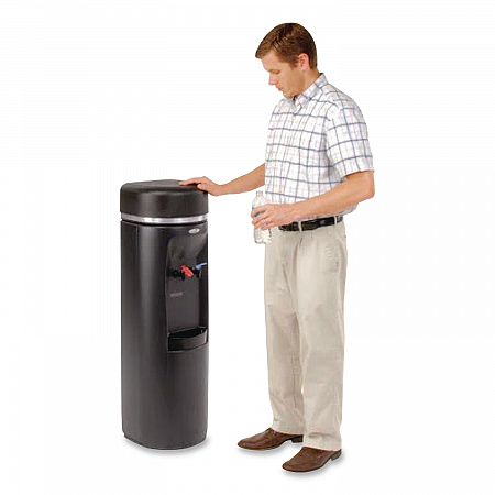 Hot 'N Cold Artesian Stainless Steel Water Dispenser, 5 gal, 12 x 12.5 x 38.08, Stainless Steel/Black (504540C)