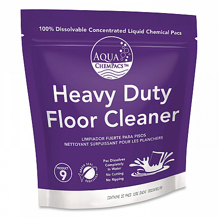 Aqua ChemPacs Heavy Duty Floor Cleaner, Lavender Scent, 100 ChemPacs/Pack (9320928)