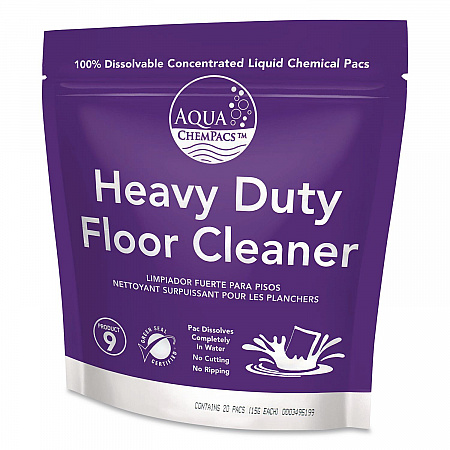 Aqua ChemPacs Heavy Duty Floor Cleaner, Lavender Scent, 100 ChemPacs/Pack (9320928)