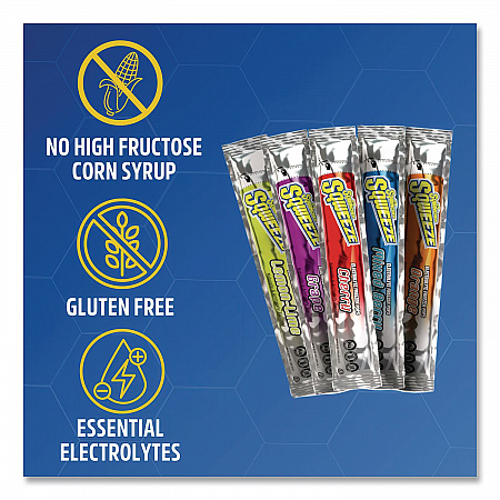 Sqweeze Freeze Pops, Assorted Flavors, 3 oz Packets, 150/Carton (159200201)